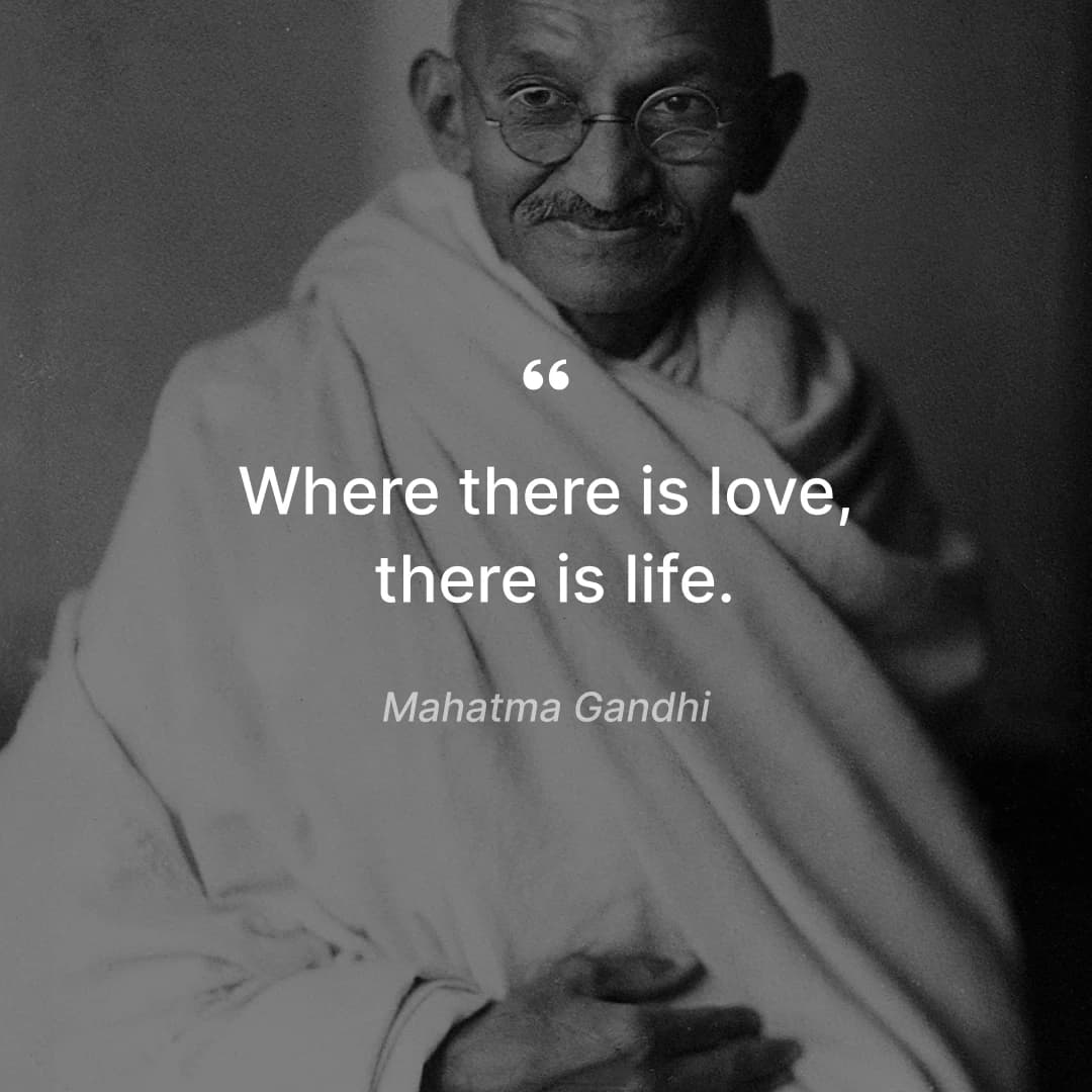 Mini Heartfelt Love Messages For Him Mahatma Gandhi Quote