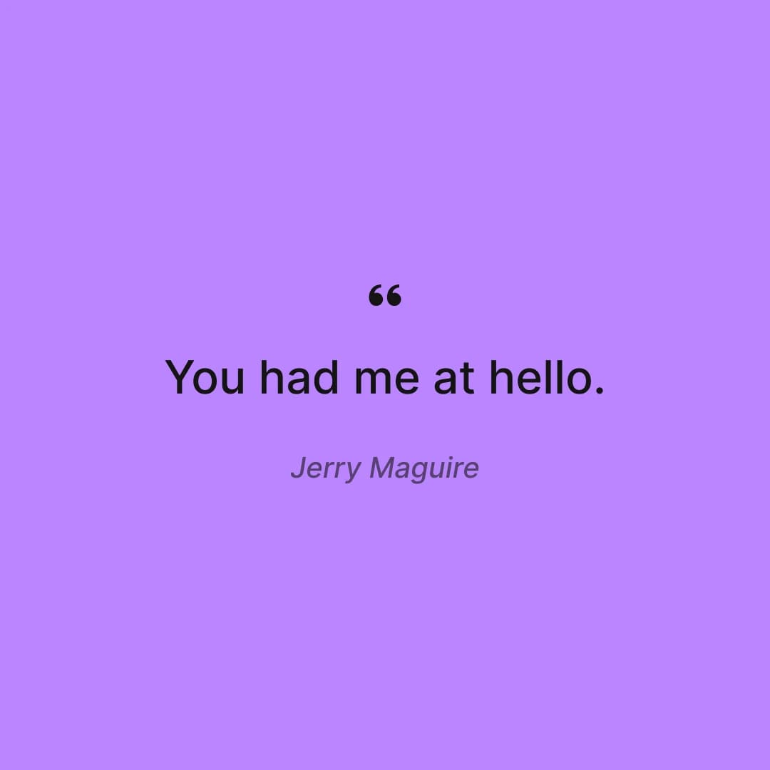 Romantic Short Love Quotes For Him Jerry Maguire