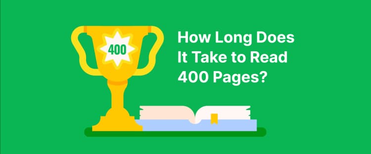 how long does it take to read a 400 page book A golden trophy with a smiling star emblem on the front, placed atop an open book