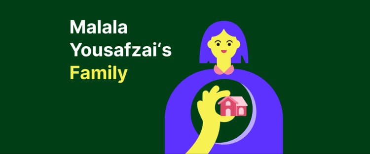 Malala Yousafzai family - a girl holds a house in her hand