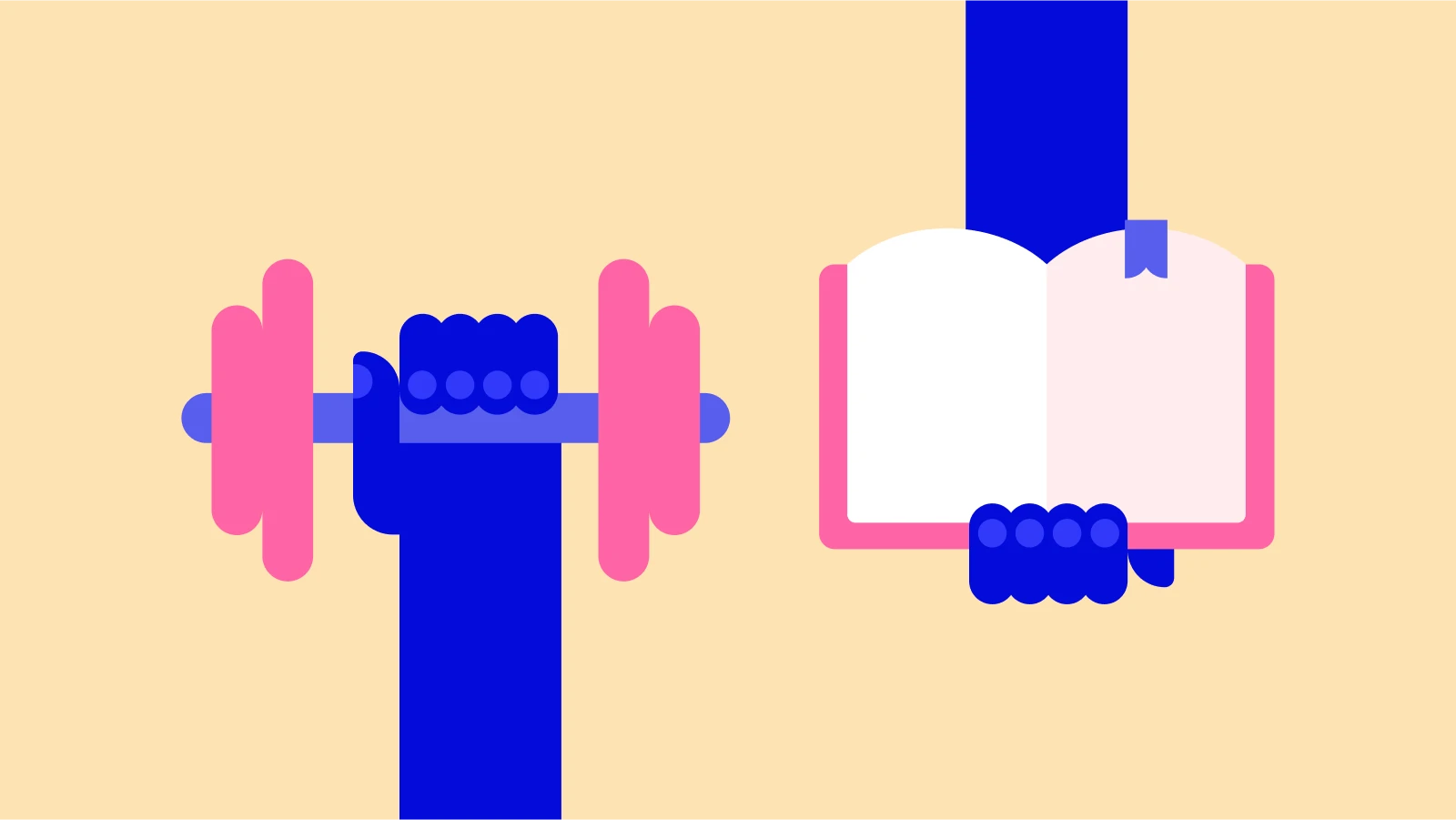 75 hard summary - two hands on a neutral background