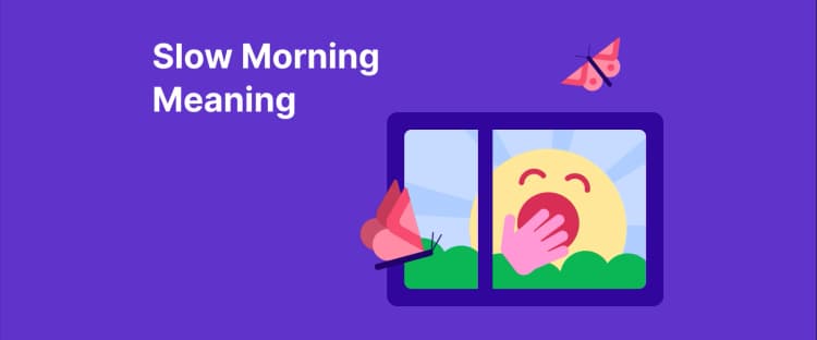 Slow morning - Butterflies flying near a window with sunrise and green hills