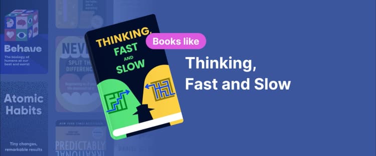 Book cover of Thinking, Fast and Slow by Daniel Kahneman with maze design, representing psychology and decision-making