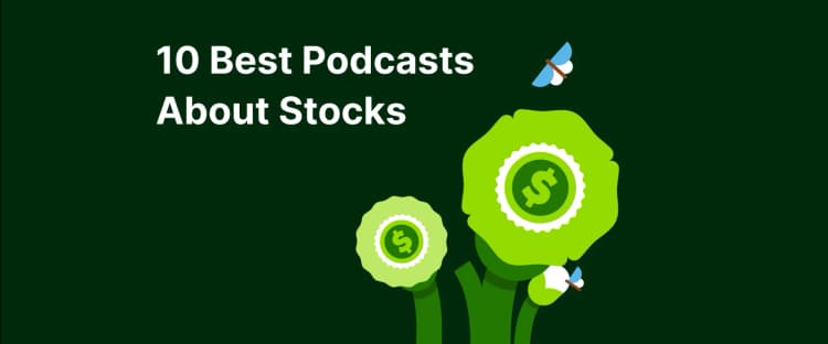 10 Best Podcasts About Stocks - a flower with a dollar sign inside it