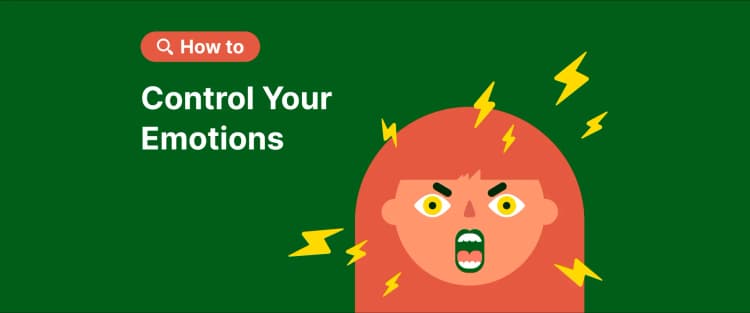 How to control your emotions: A hand touches brain surrounded by a lightning