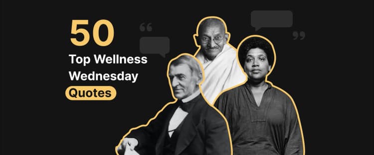 wellness wednesday quotes Portraits of Audre Lorde, Ralph Waldo Emerson, Mahatma Gandhi