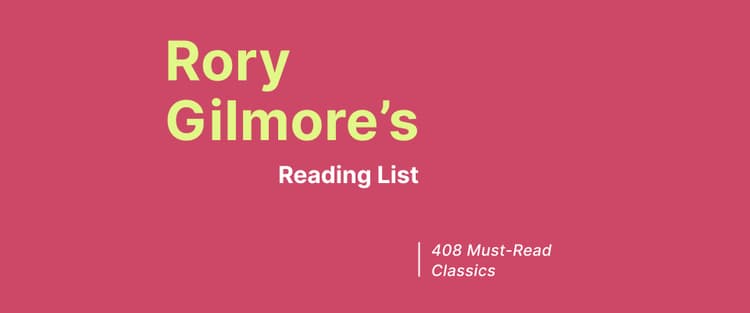 Rory Gilmore Reading List: text on a pink background