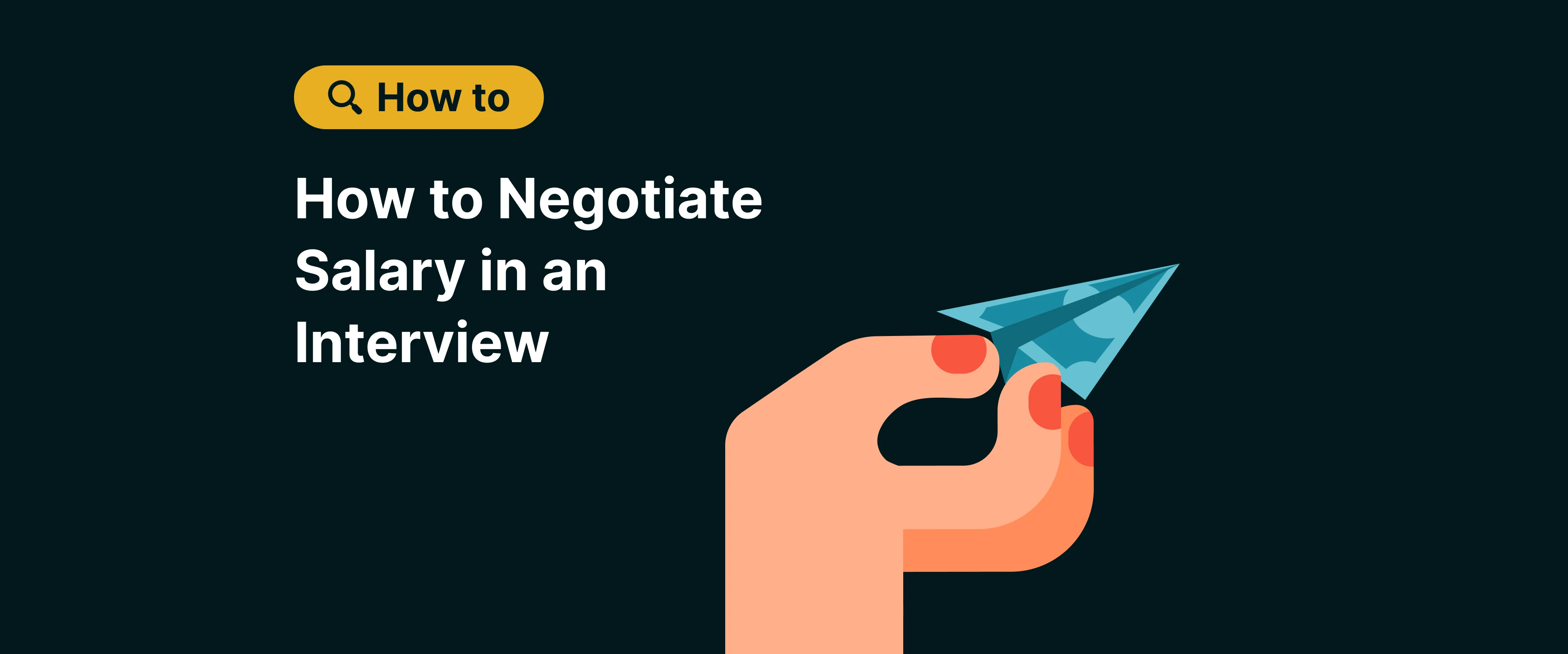 how to negotiate salary for promotion: hand holding money airplane