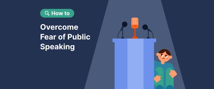 How to overcome fear of public speaking: stage with pulpit and microphone