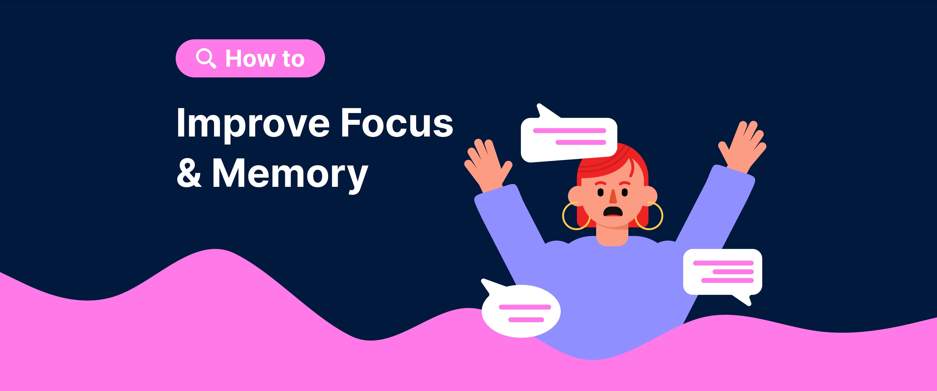 how to increase brain focus and memory: Woman is buried under the loads of tasks