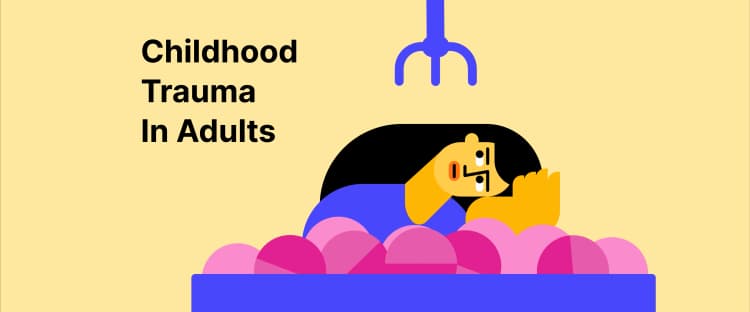 Childhood trauma in adults: a person being grabbed by a fork