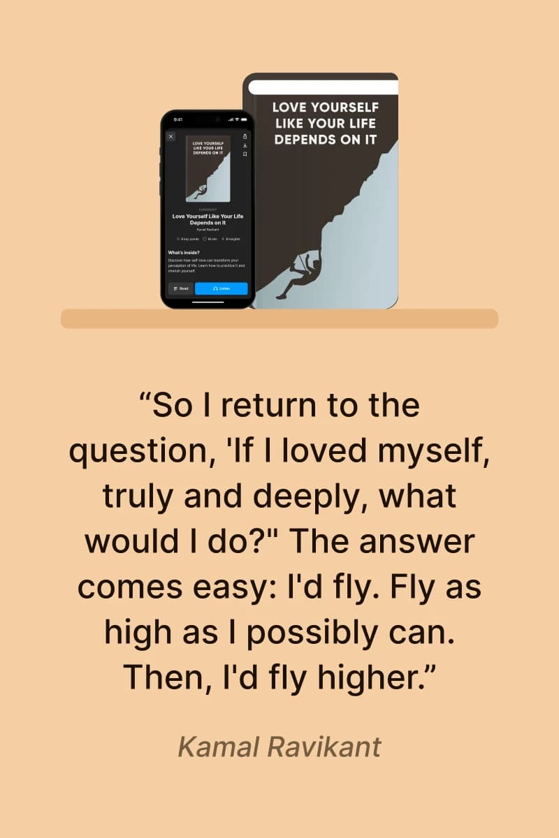 one day at a time quotes Book “Love Yourself Like Your Life Depends On It” with quote by Kamal Ravikant about choosing self-love and freedom