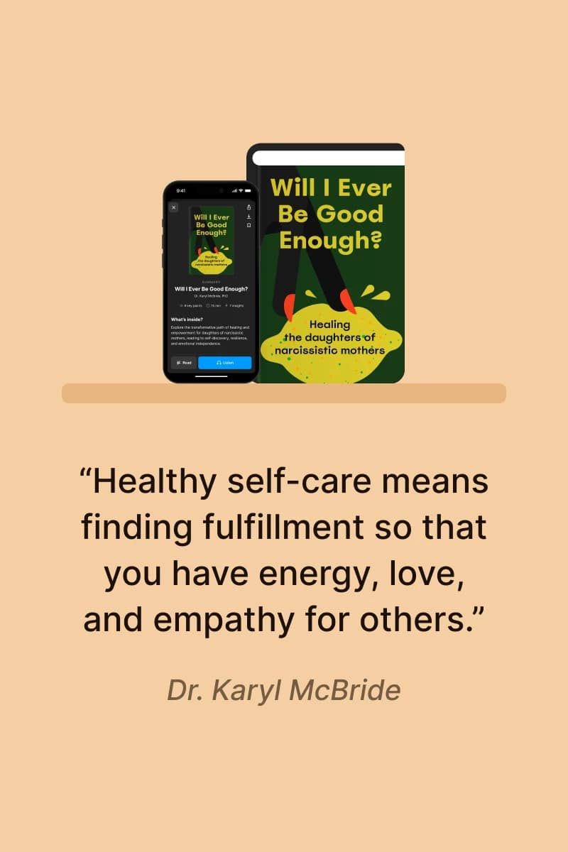 live one day Book cover “Will I Ever Be Good Enough” with quote about self-care_